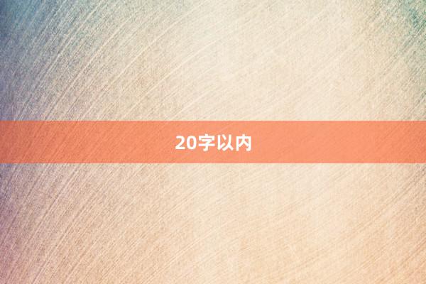 20字以内